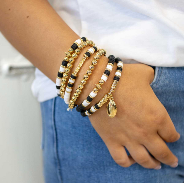 Game Day Bead Bracelet Stack