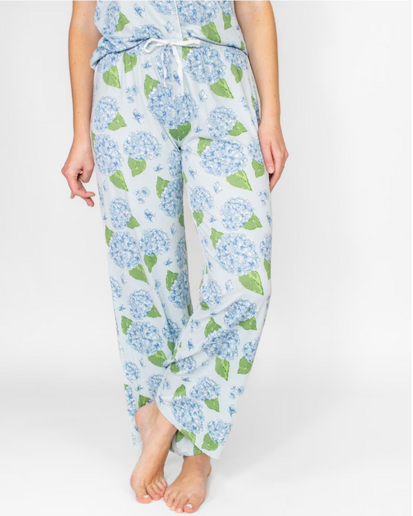 Hydrangea Short Sleeve Shirt And Sleep Pants S-2XL (SOLD SEPARATELY)