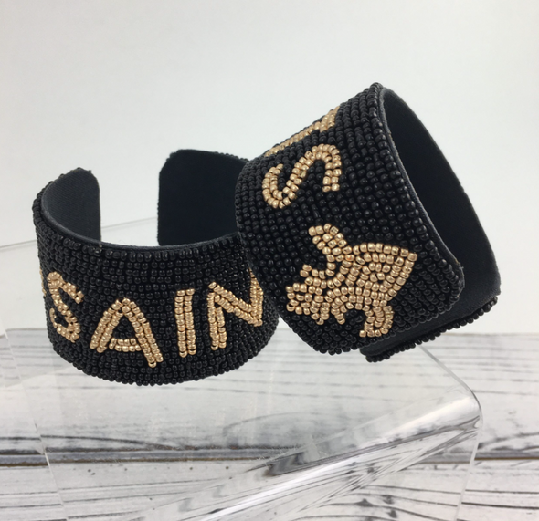 Beaded Saints Cuff Bracelet in 2 Colors