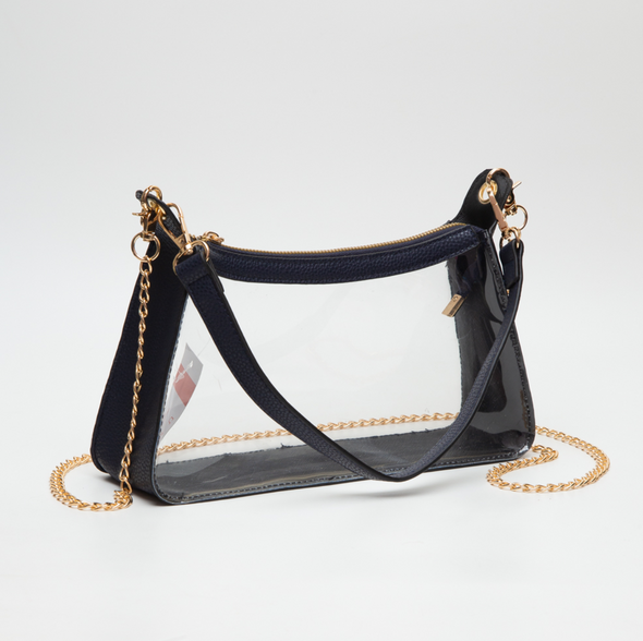 Clear Handbag With Colored Trim in 3 Colors