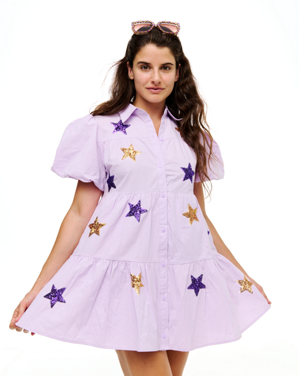 Game Day Stars Purple Dress (S-XXL) – NOLA BOO