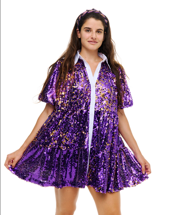 purple sequin game day dress Gameday Sequin Tunic in Purple