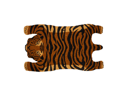 Tiger Shaped Coir Doormat