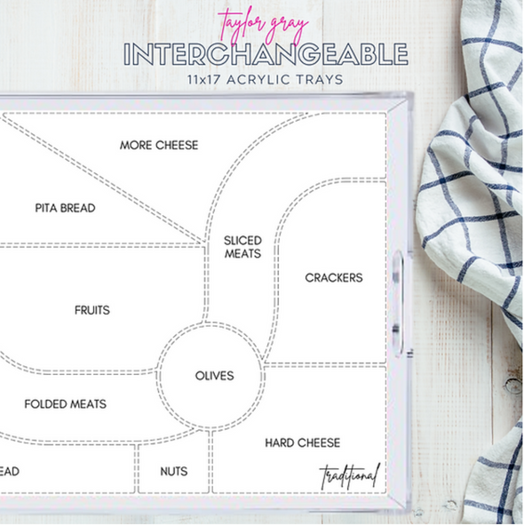 Themed Acrylic Tray INSERTS ONLY in 2 Sizes