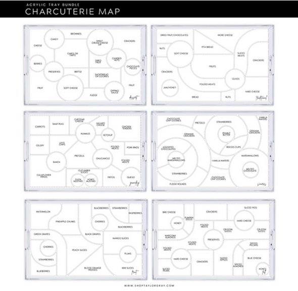 Themed Acrylic Tray INSERTS ONLY in 2 Sizes