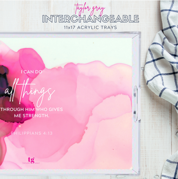 Themed Acrylic Tray INSERTS ONLY in 2 Sizes