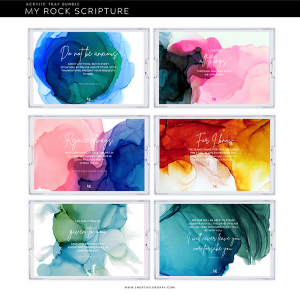 Themed Acrylic Tray INSERTS ONLY in 2 Sizes