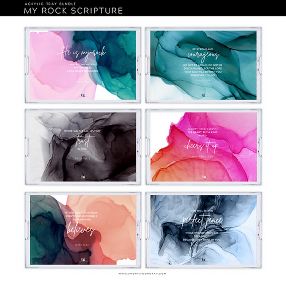 Themed Acrylic Tray INSERTS ONLY in 2 Sizes