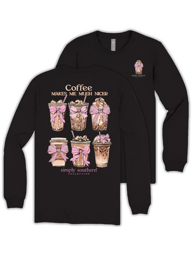 Adult Coffee Makes Me Nicer Long Sleeve (S-XXL)