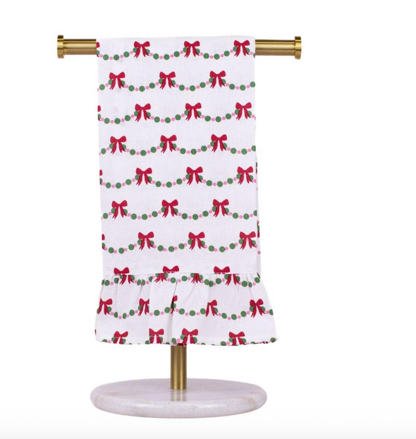 Bow Garland Ruffle Hand Towel