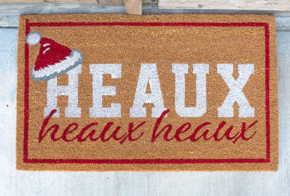 Santa Hat Heaux Coir Doormat