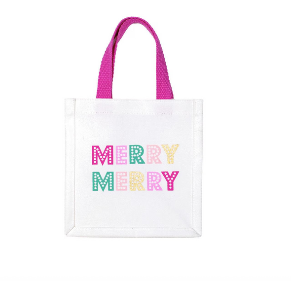 Small Christmas Gift Tote in 6 Options (7x7x5)