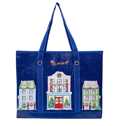 Christmas Village Market Tote (18.5x14x8.5)