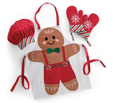 Youth's Gingerbread Apron Set
