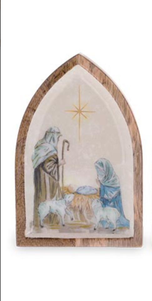 Holy Mango Wood Creche Shelf Sitters in 3 Sizes