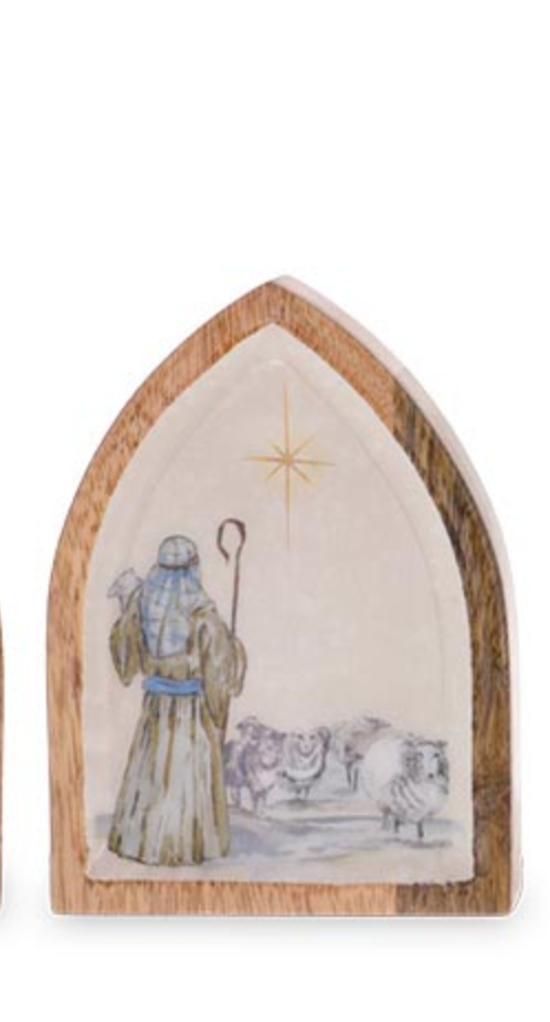 Holy Mango Wood Creche Shelf Sitters in 3 Sizes