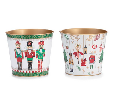 6" Nutcracker Planter Cover in 2 Options