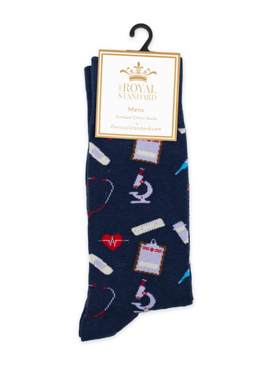 Men's Navy Medical Socks