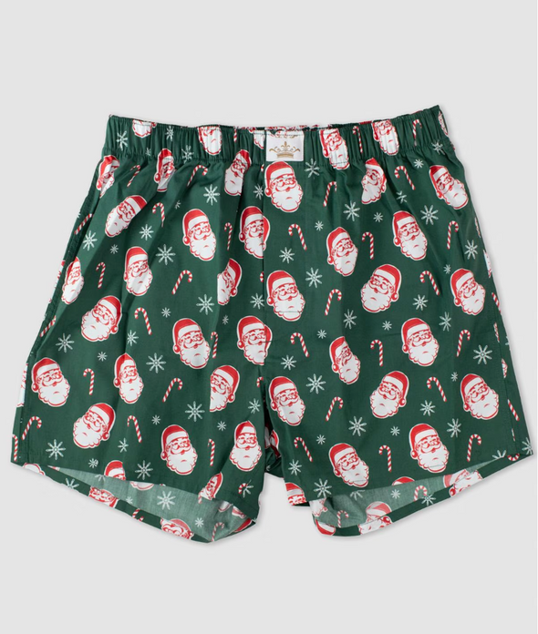 Men's Candy Cane Santa Boxers (S-XL)
