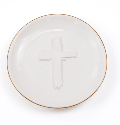 Cross Embossed Trinket Dish
