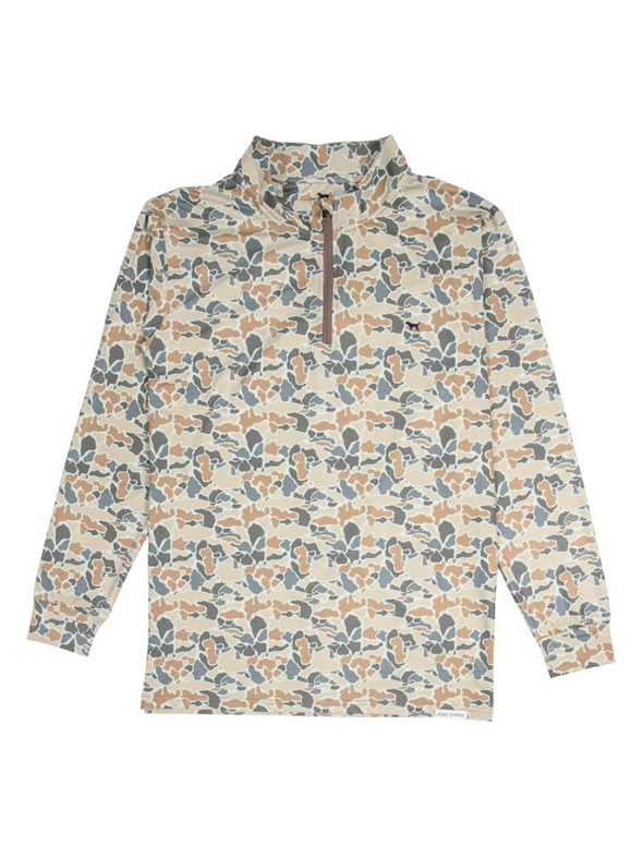 Men's Quarter Zip Camo Pullover (S-XXL)