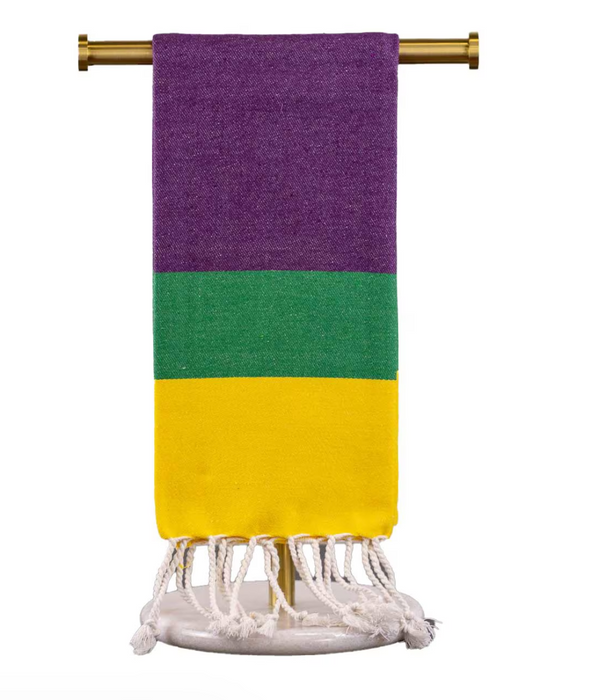 Mardi Gras Color Block Jacquard Towel