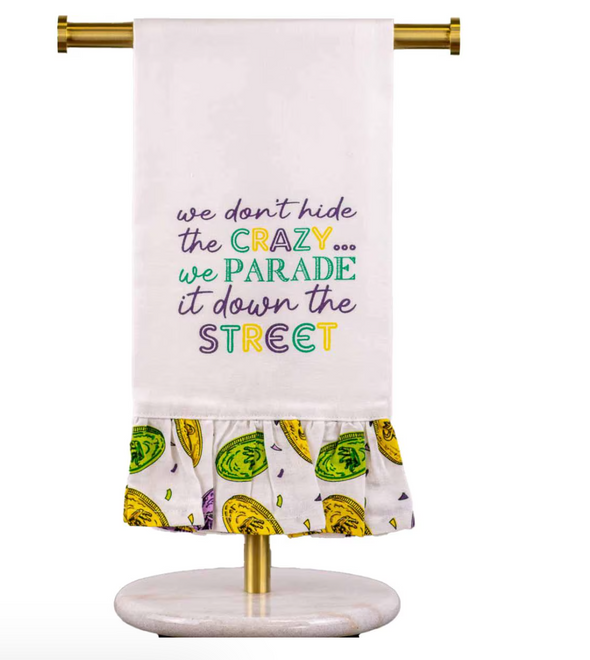 Parade Doubloons Ruffle Hand Towel