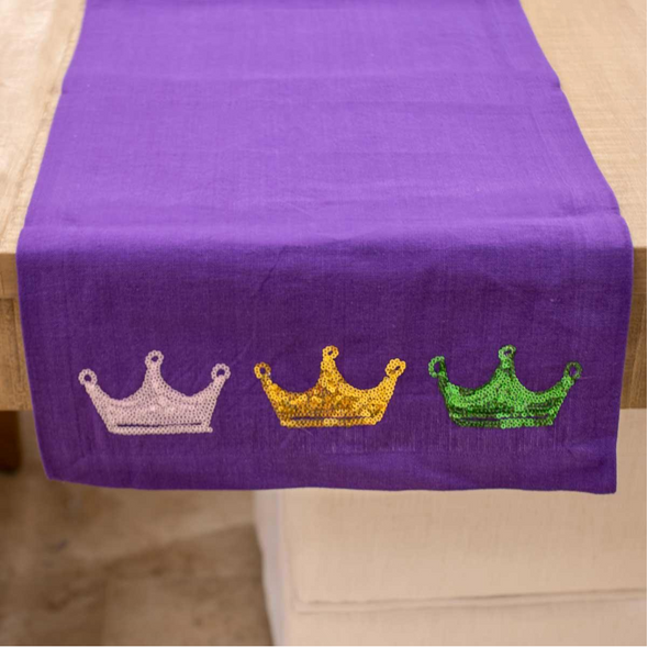 Sequined Victoria Crown Table Runner