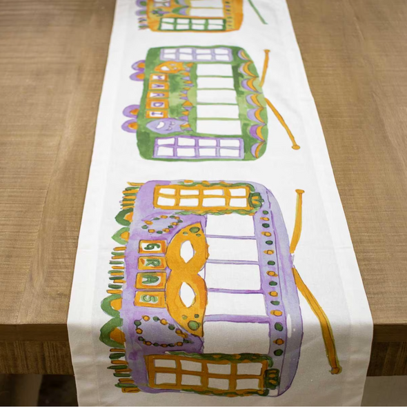 Mardi Streetcar Table Runner