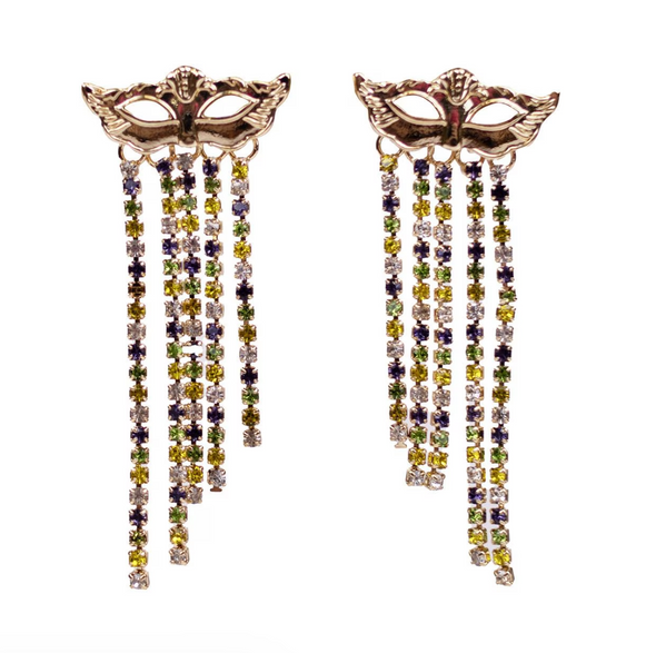 Krewe Ball Mask Earrings