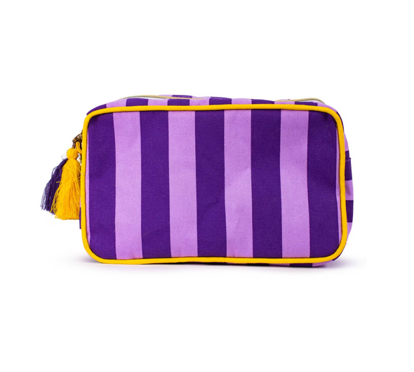 Megan Stripe Cosmetic in Purple and Gold
