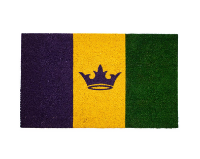 Mardi Gras Flag Coir Doormat