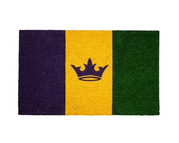Mardi Gras Flag Coir Doormat