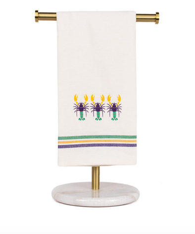 Mardi Crawfish Hand Towel