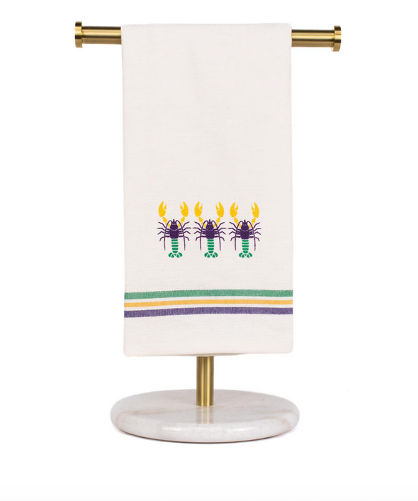Mardi Crawfish Hand Towel