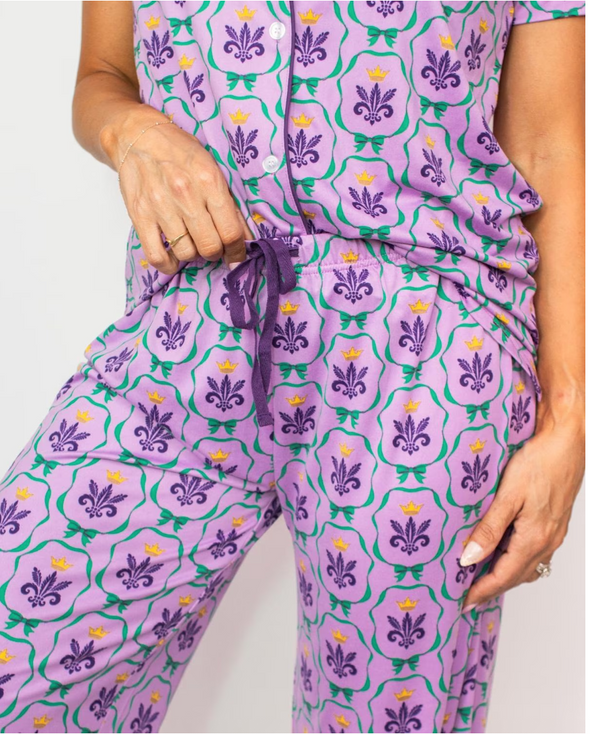 Mardi Bow Sleep Top And Pants S-2XL (SOLD SEPARATELY)