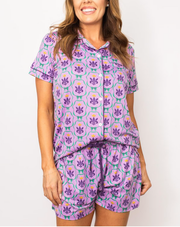 Mardi Bow Sleep Top And Pants S-2XL (SOLD SEPARATELY)