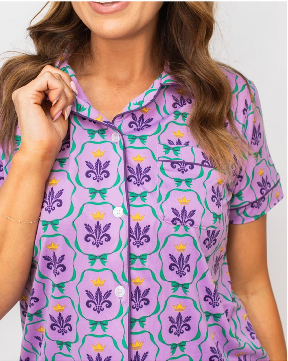 Mardi Bow Sleep Top And Pants S-2XL (SOLD SEPARATELY)