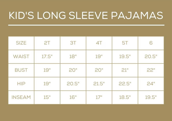 Kid's King Cake Love Long Sleeve Pajamas