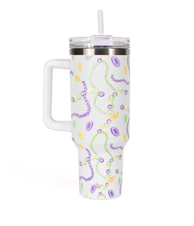 Mardi Bead Tumbler 40oz