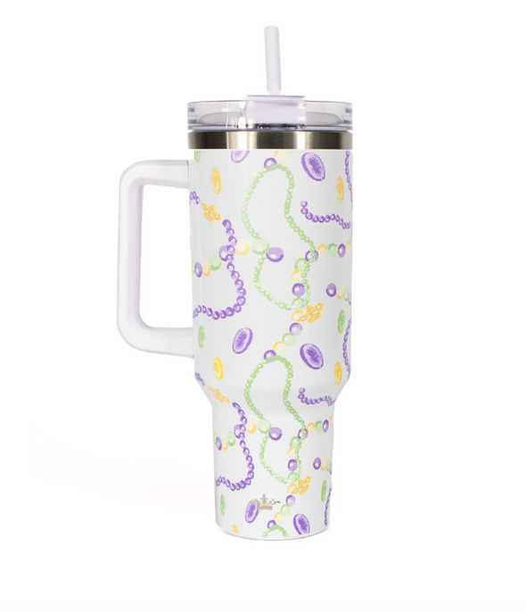 Mardi Bead Tumbler 40oz