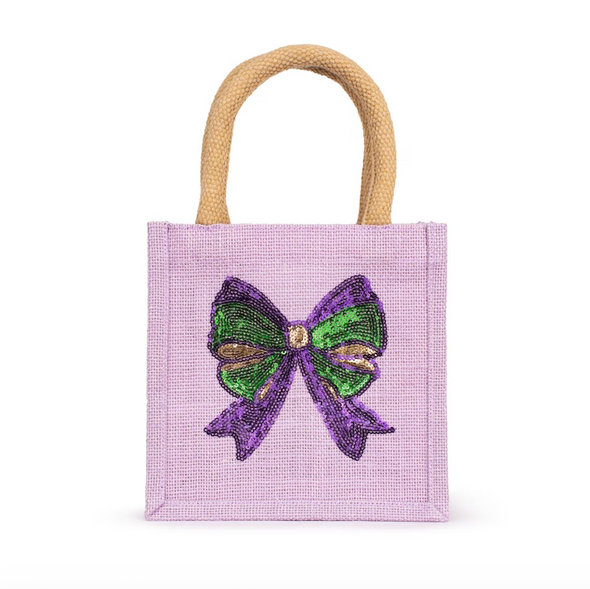 Mardi Gras Petite Gift Tote Bag in 3 Options 7x7x5