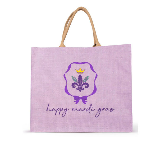 Mardi Gras Carryall Tote in 2 Options 22x19x8