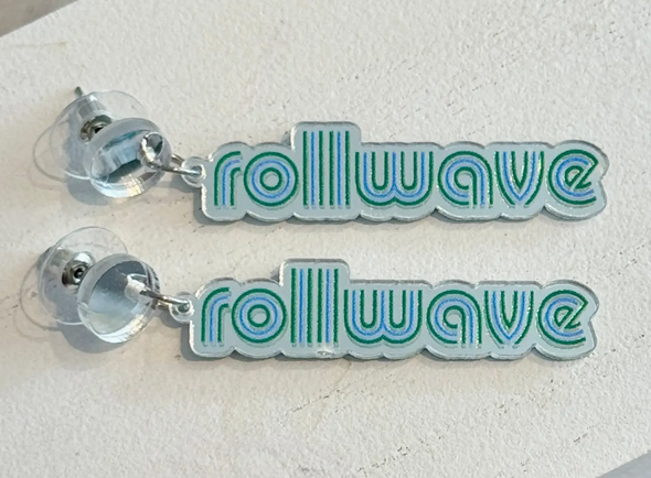 Mono Roll Wave Acrylic Earrings