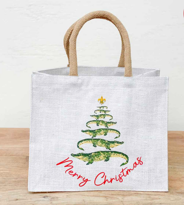 Medium Christmas Gift Tote In 3 Options (12x10x8)