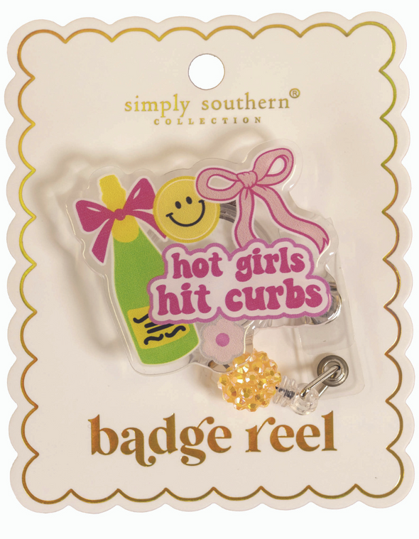 Sparkly Name Badge with Clip and Reel In 14 Options