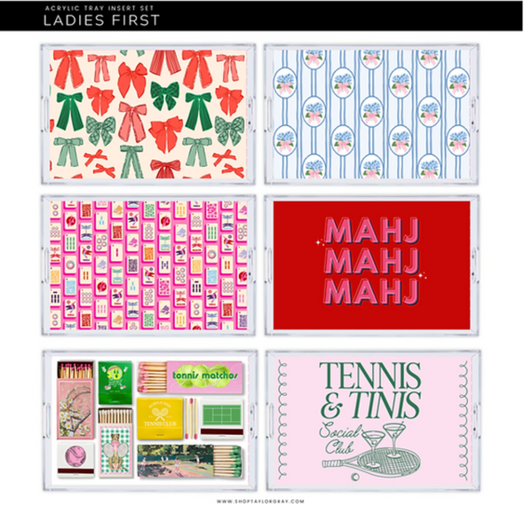 Themed Acrylic Tray INSERTS ONLY in 2 Sizes