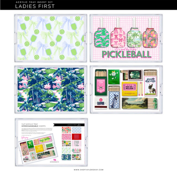 Themed Acrylic Tray INSERTS ONLY in 2 Sizes