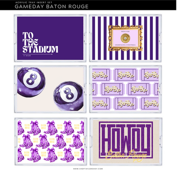 Themed Acrylic Tray INSERTS ONLY in 2 Sizes