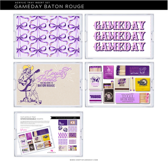 Themed Acrylic Tray INSERTS ONLY in 2 Sizes